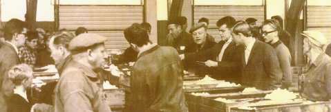 Travlhed på fiskeauktionen 1967